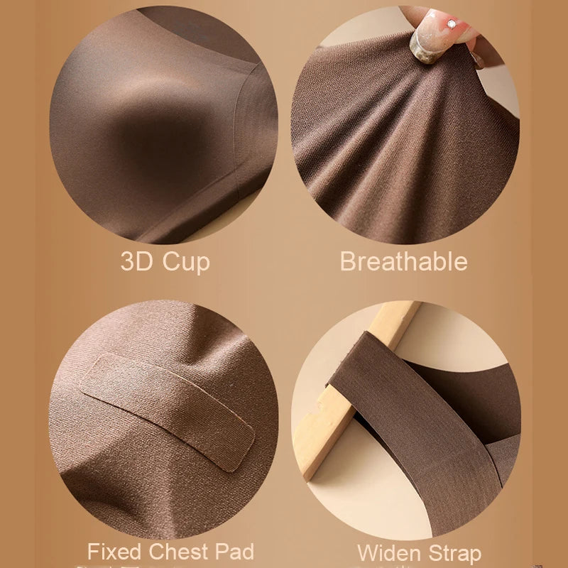 Détails : bonnets 3D, maille respirante, bretelles larges